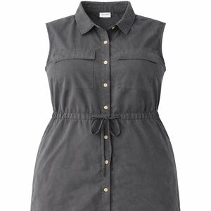Old Navy Women’s Sleeveless Utility Shirt Dress with Front Drawstring - Size XL